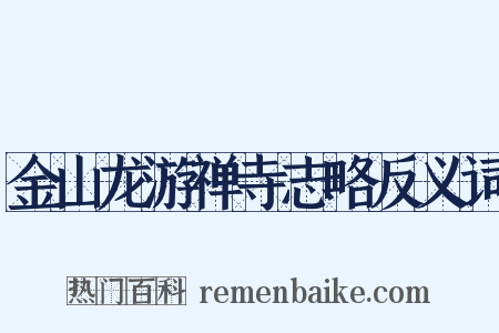 金山龙游禅寺志略反义词是什么意思的图片